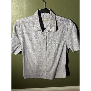 Ash & Erie Button Up Shirt Mens Size Small Solid Short Sleeve Casual